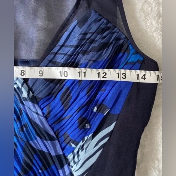 Armani Exchange Navy and White Leaf Print Mini Dress - Picture 7 of 7